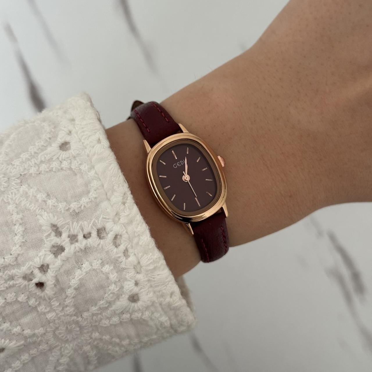 Watch Burgundy Leather Strap