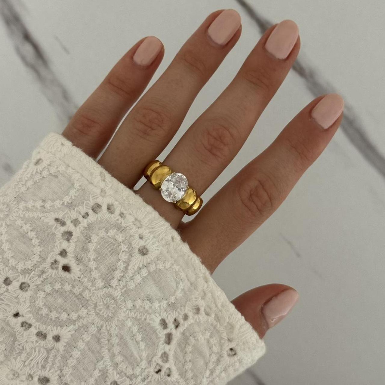 Gold Ring Zircon Stone