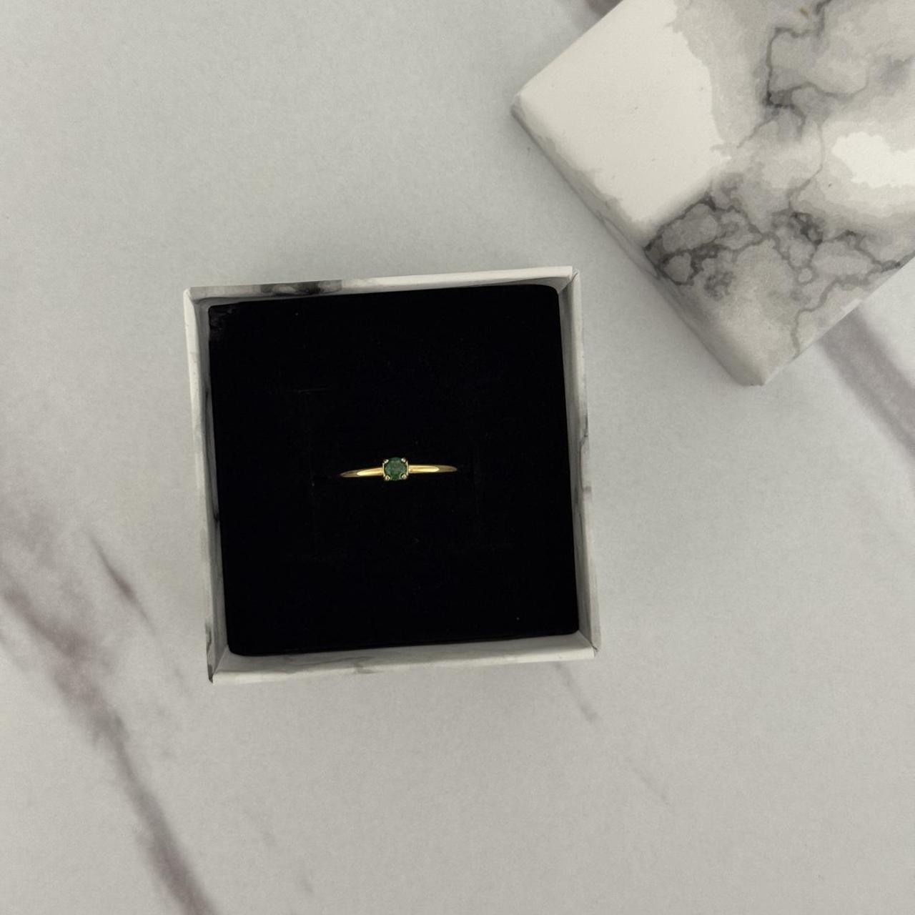 Gold/Green Zircon Stone Ring