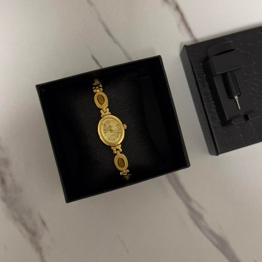 Elina Brown Natural Stone Watch