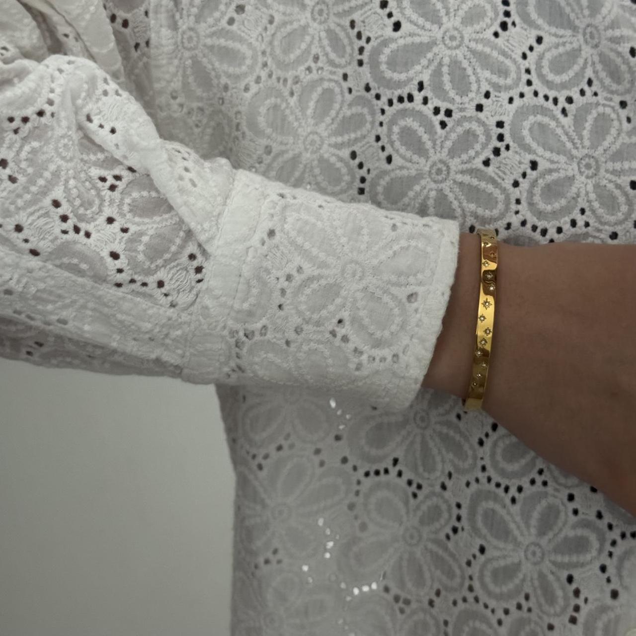 Gold Bracelet Zircon Stones