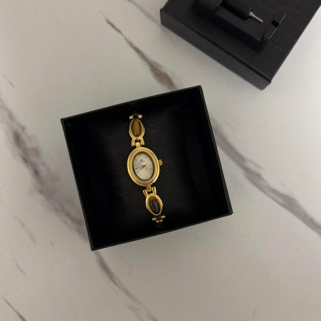 Watch Gold/Brown stones