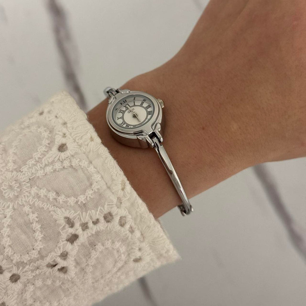 Tiny Silver Watch Bracelet