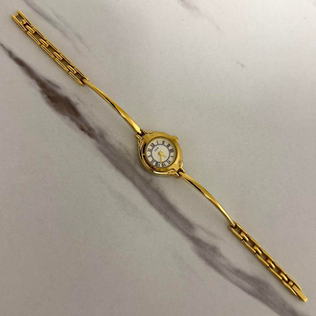 Tiny Gold/White Mini Watch