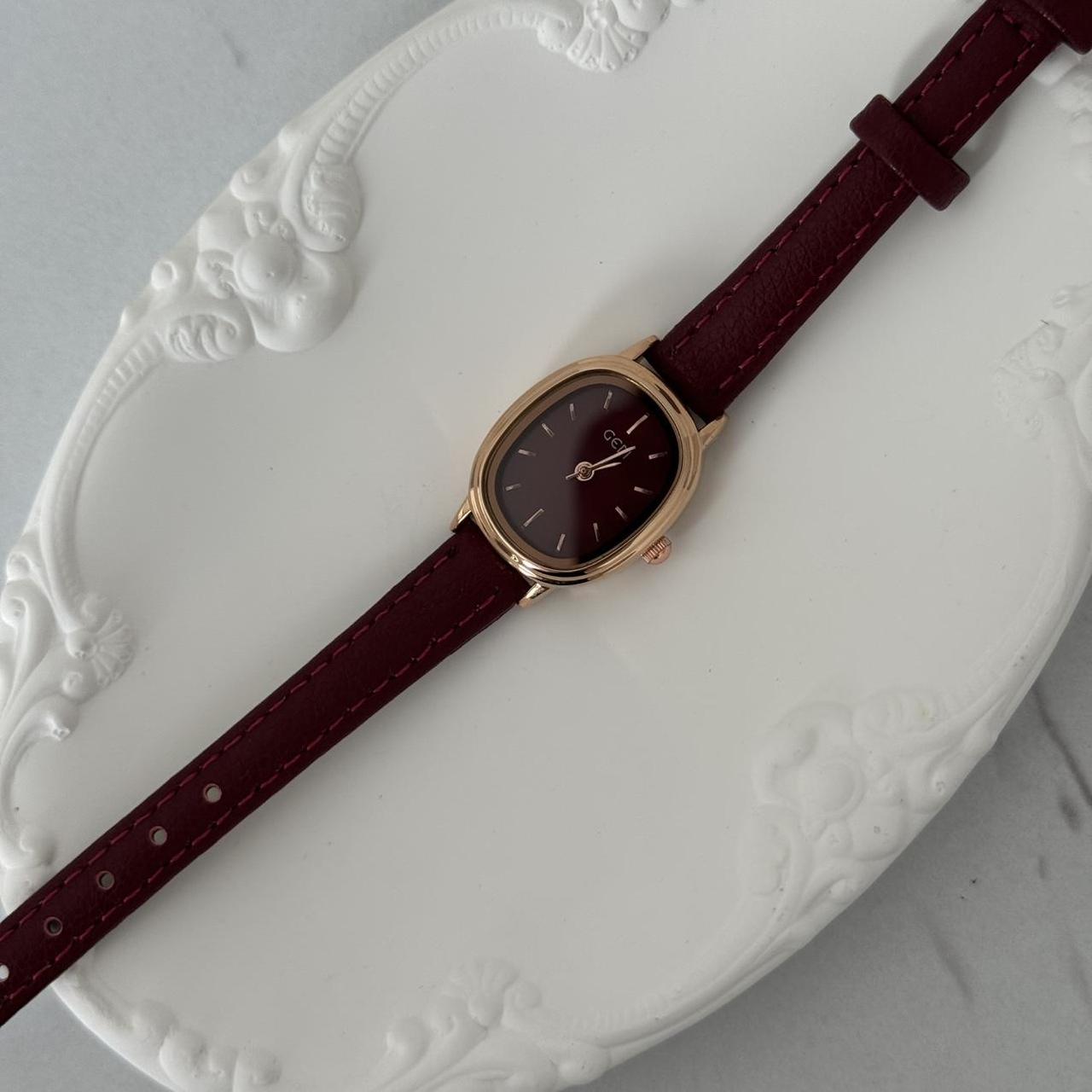 Watch Burgundy Leather Strap