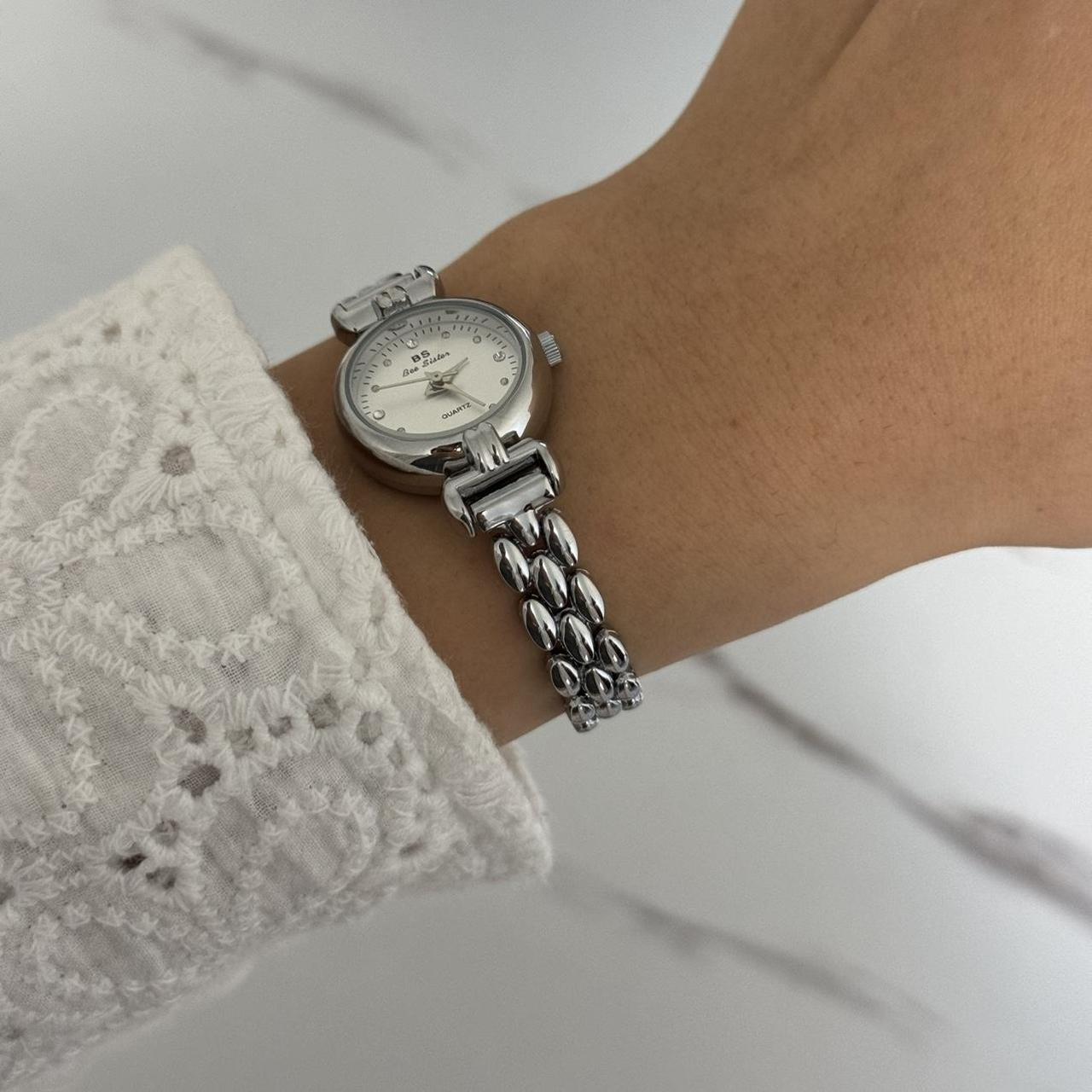 Vintage Inspired Mini Silver Watch