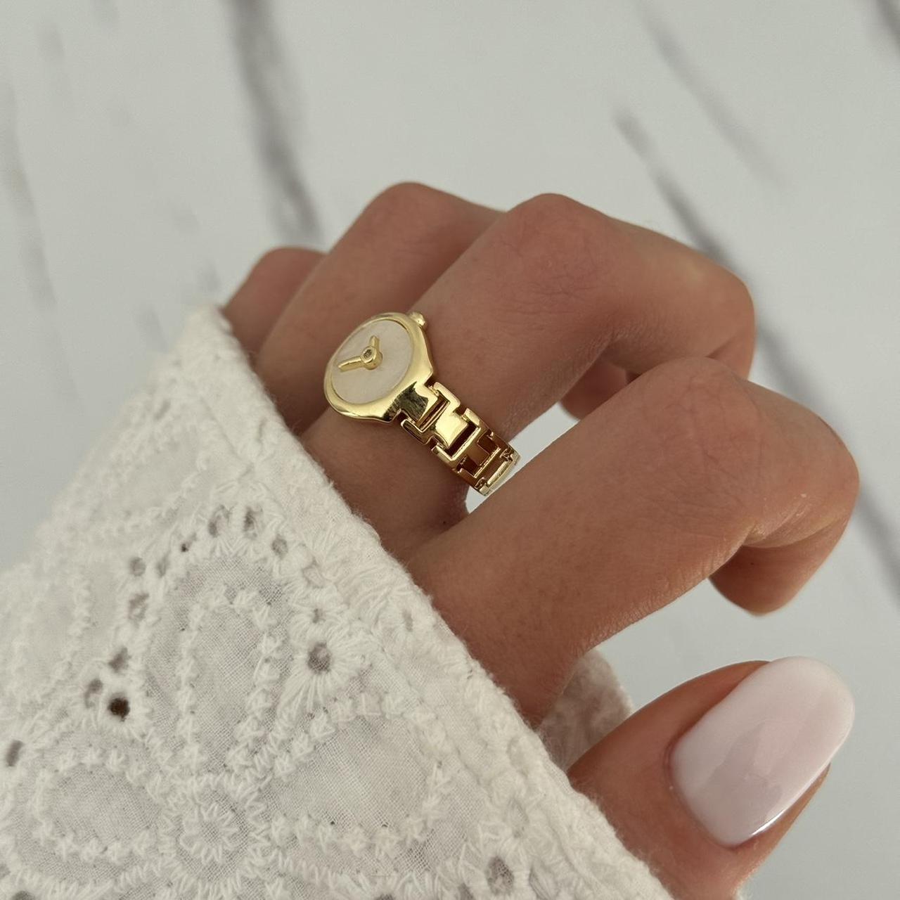 Gold/Pearl Watch Ring