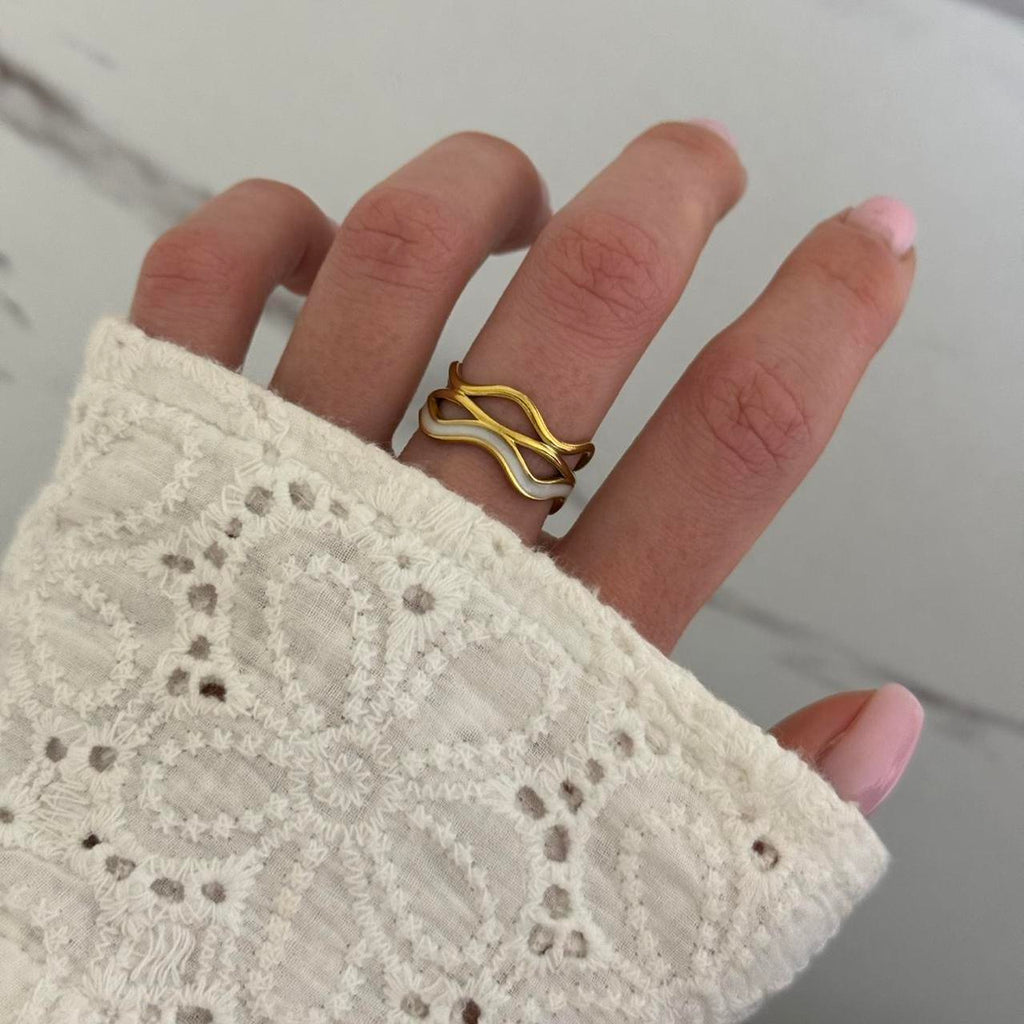 Gold/White Ring