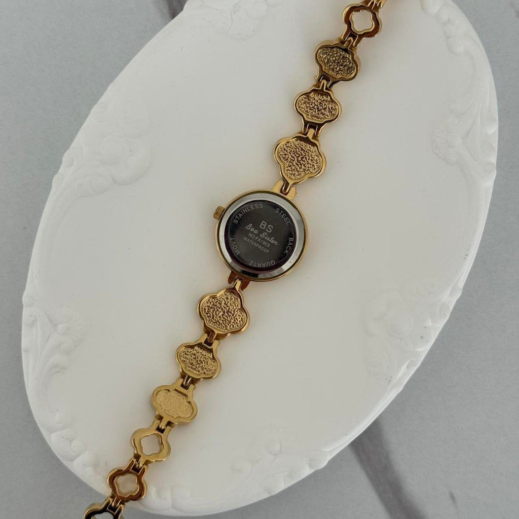 Gold Watch Zircon Stones