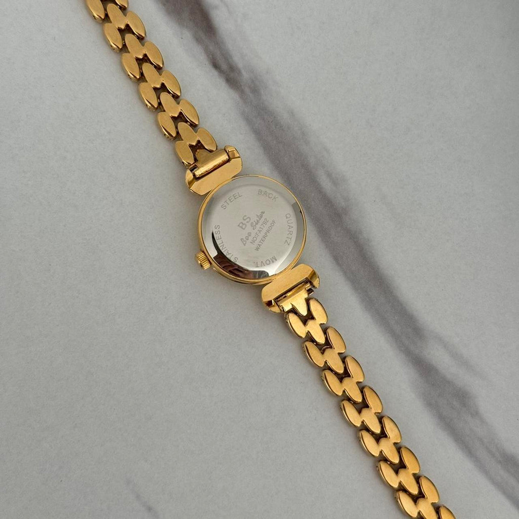 Vintage Style Gold Mini Round Watch