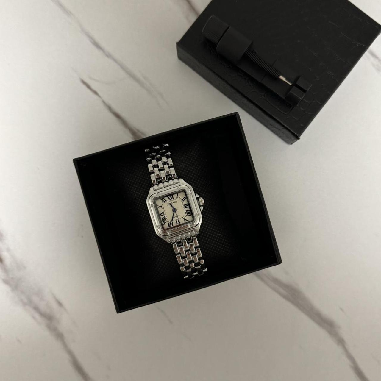 Vintage Style Square Silver Watch
