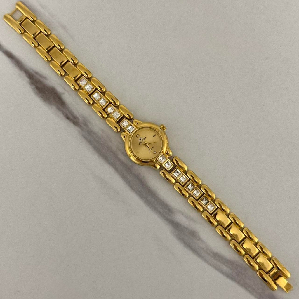 Gold Watch Zircon Stone
