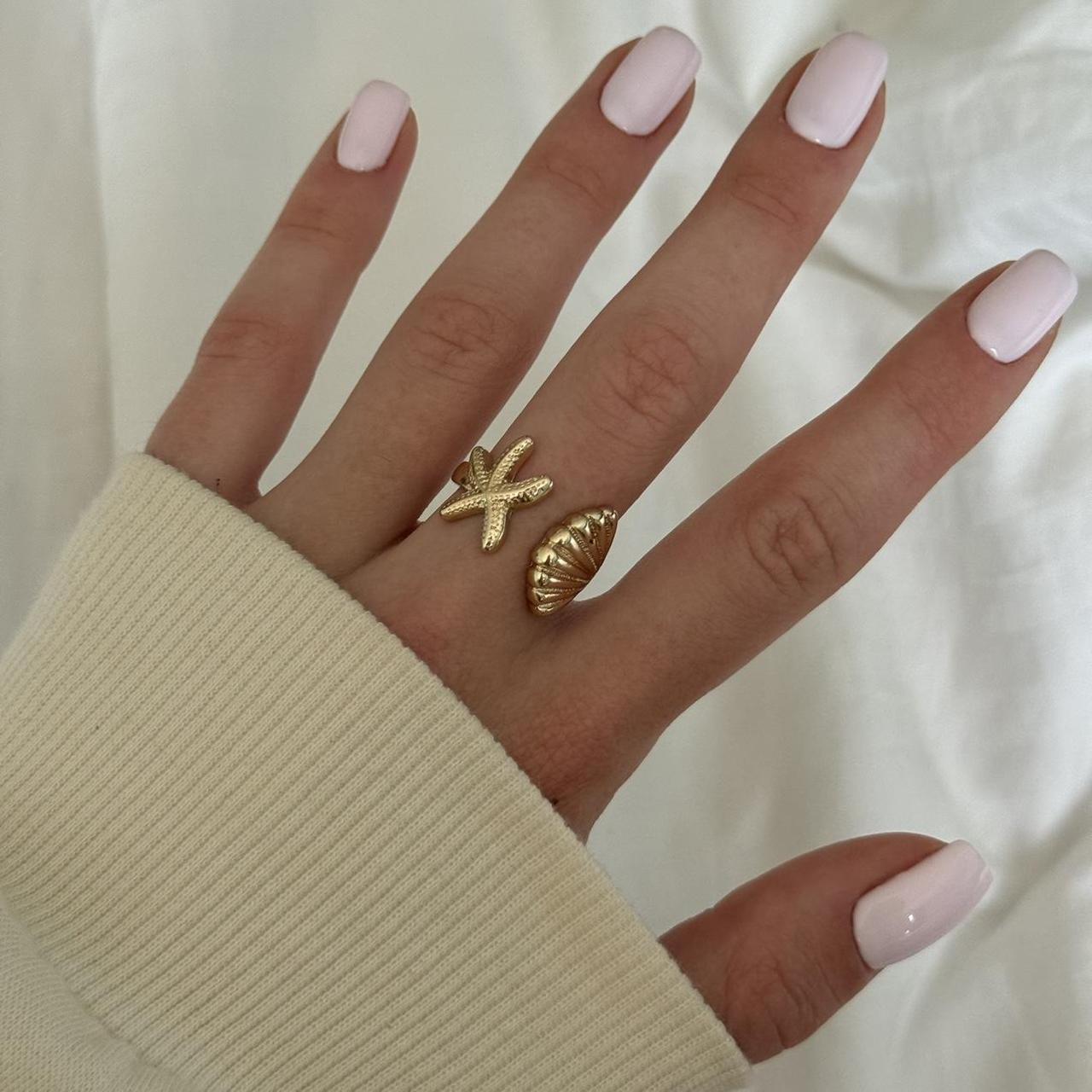Gold Ring With a Shell Shape
