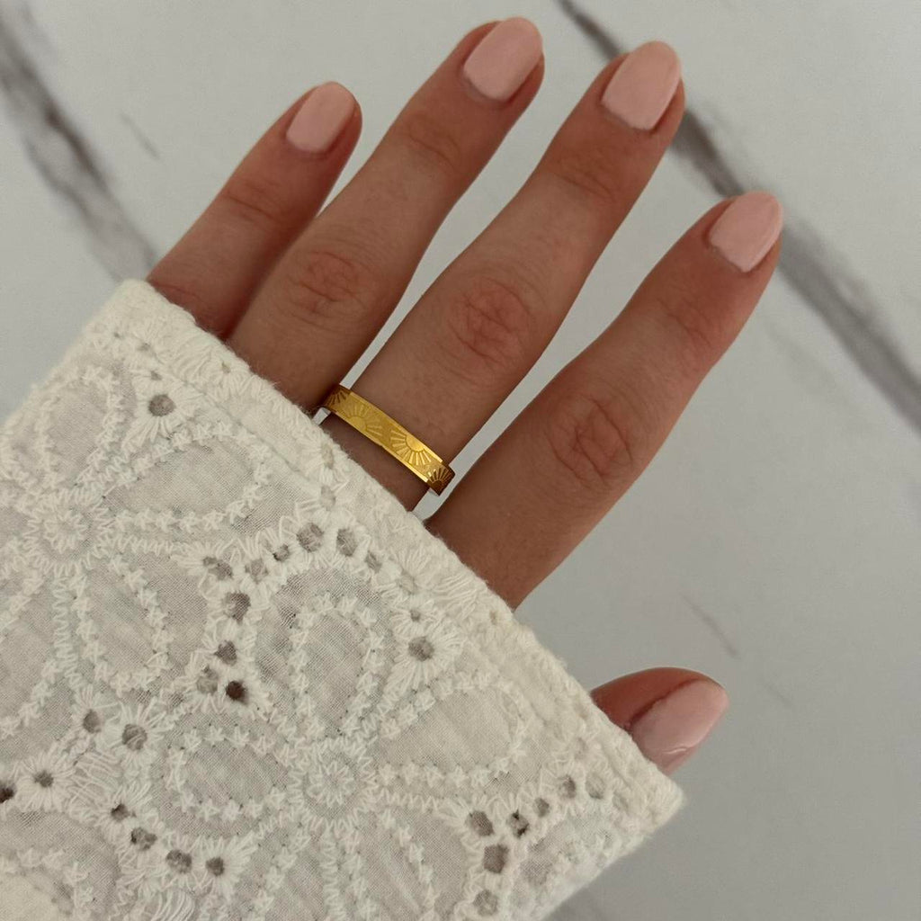 Gold Ring With Sun