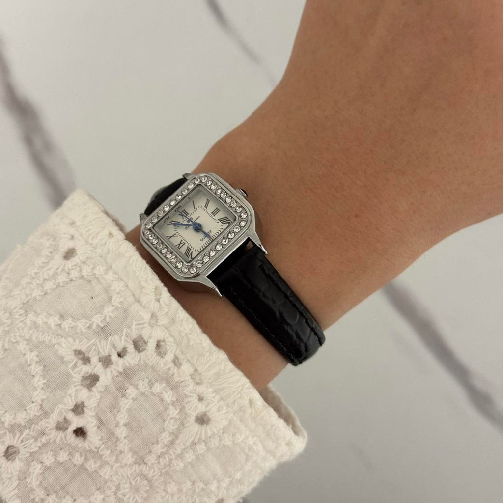 Retro Silver/Black Watch