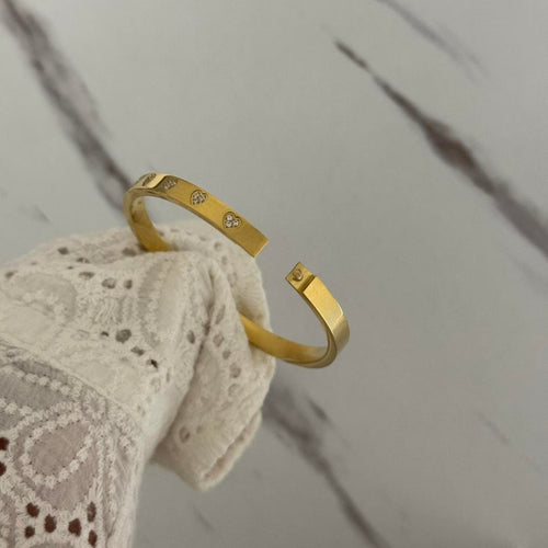 Gold Bracelet Zircon Stone