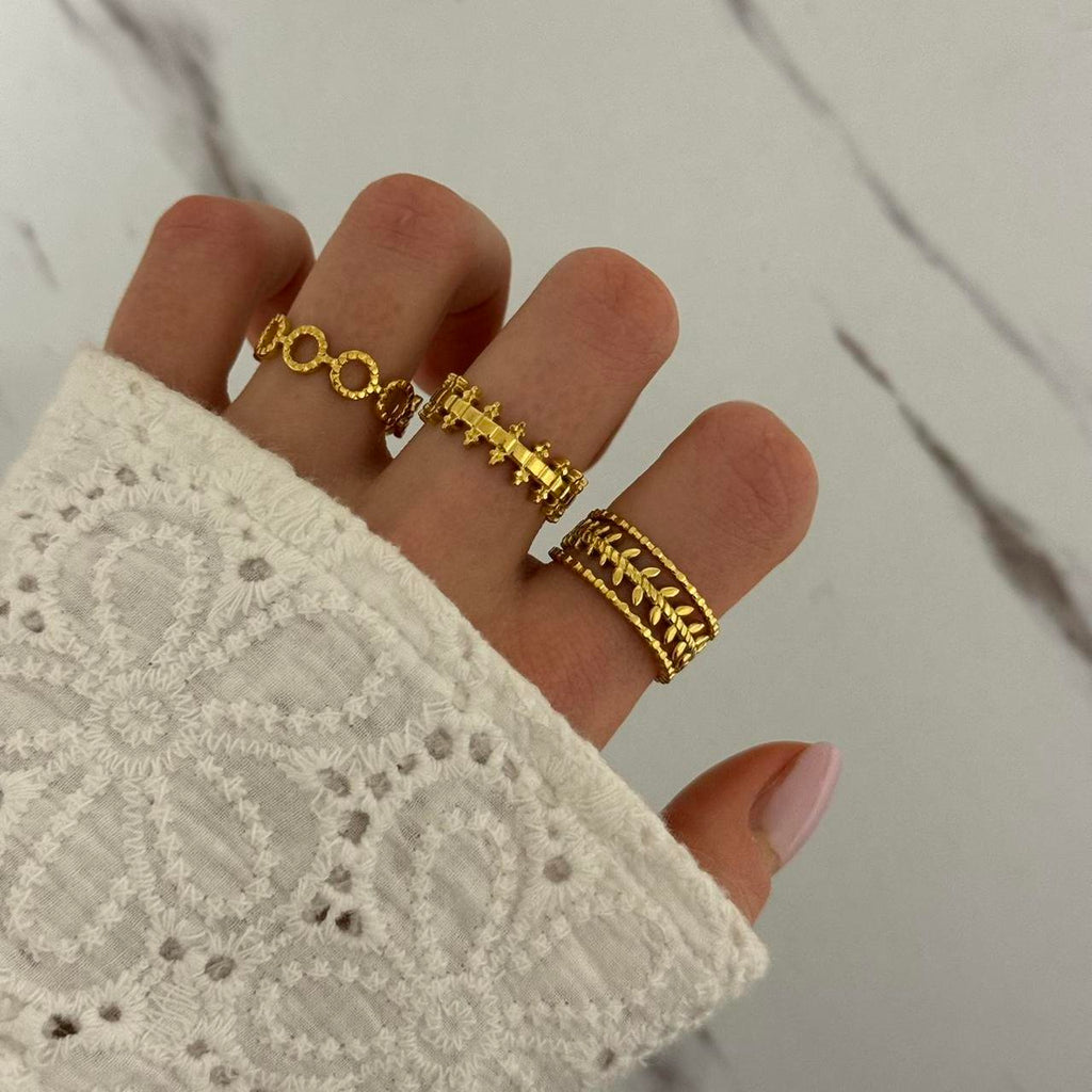 Set of 3 Gold Rings