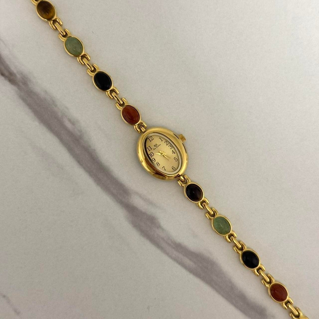 Mini watch Barsa multicoloured natural stone