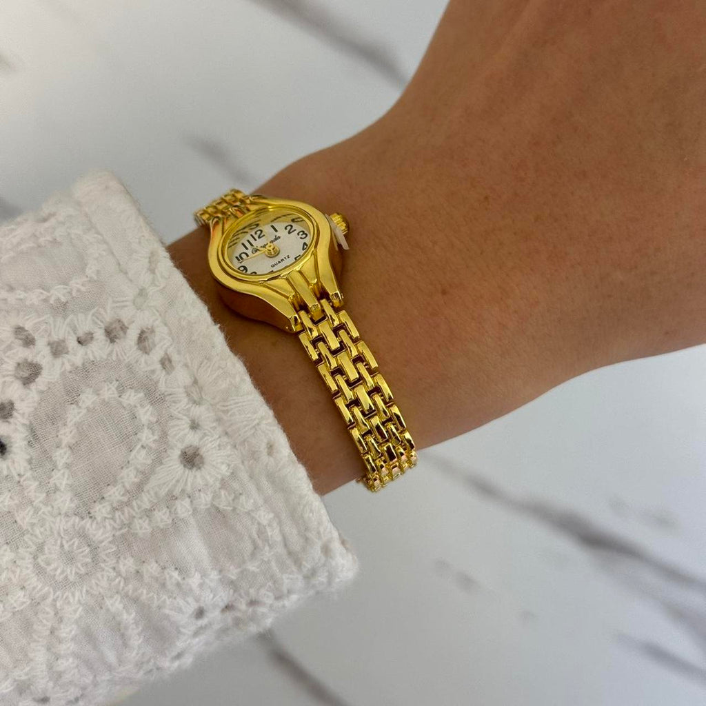 Mini Gold/White Watch