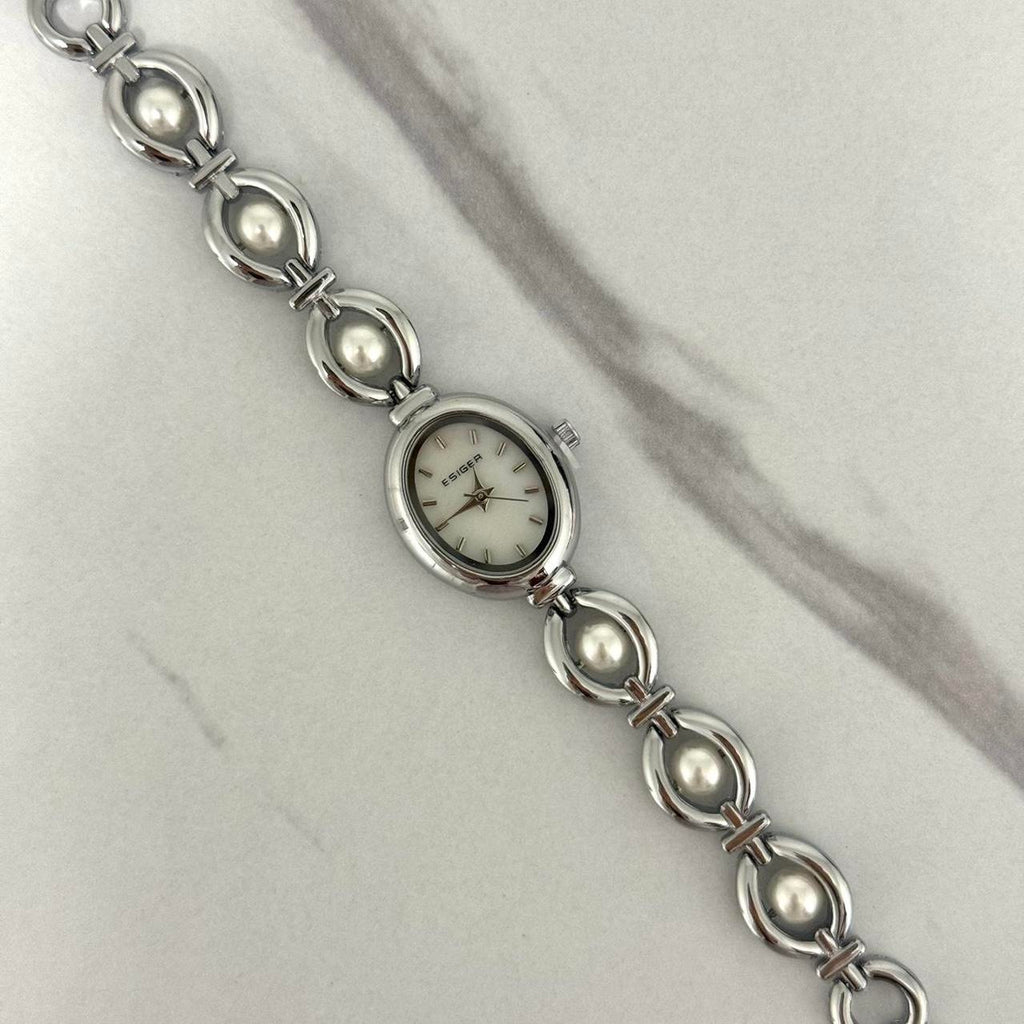 Pearl Silver Mini Watch