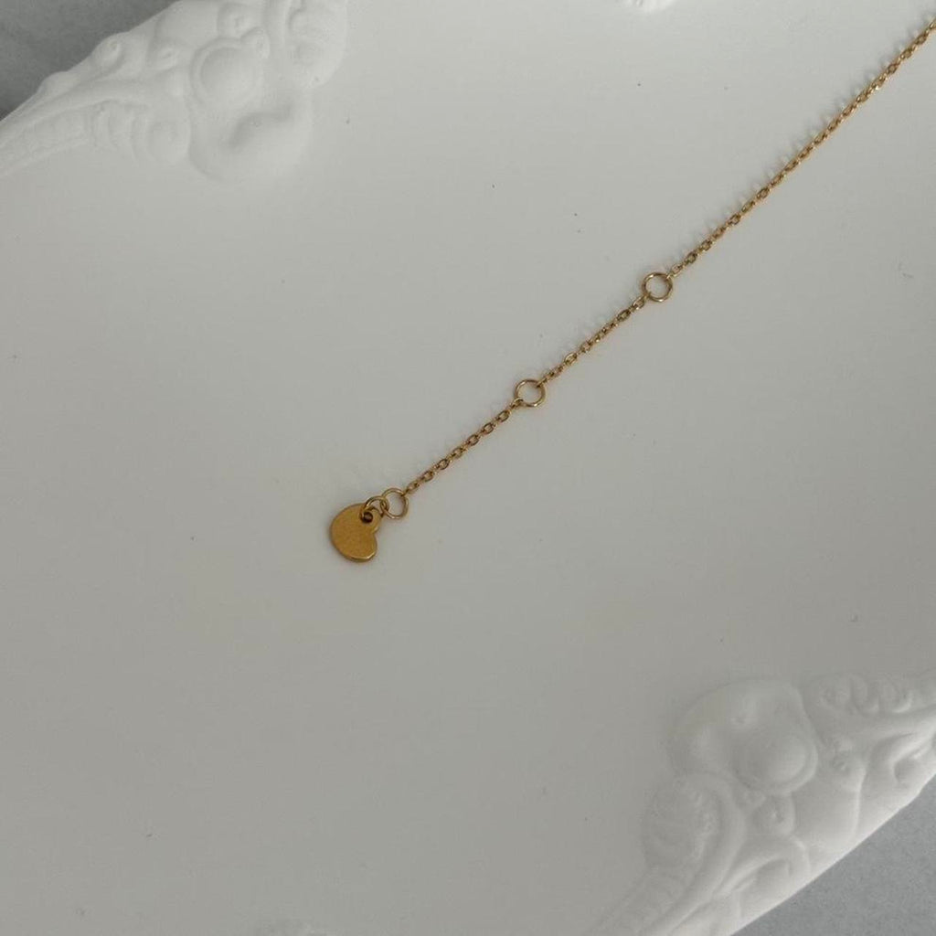 Gold Moon Shape Zircon Stone Bracelet