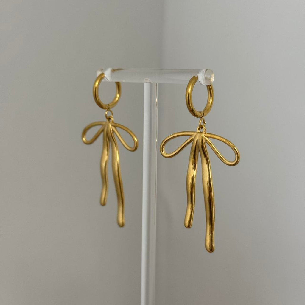 Gold Bow Earrings