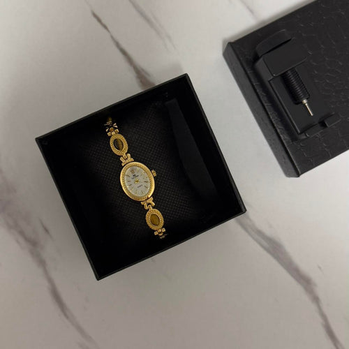 Elina Watch Brown Natural Stone