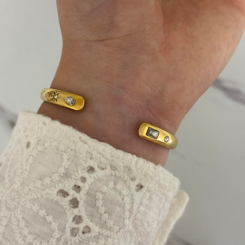 Gold Star Bracelet Zircon Stone