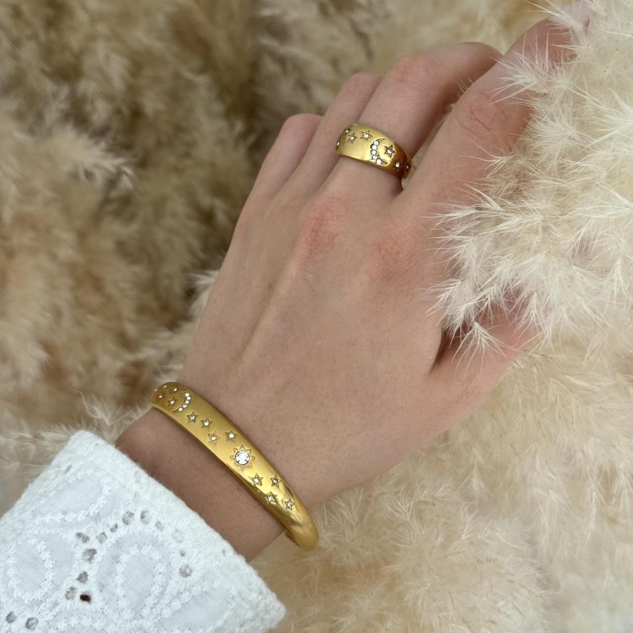 Gold Star Zircon Stones Bracelet