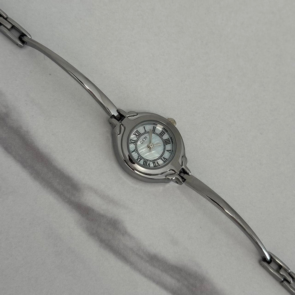 Silver Baby Blue Mini Watch