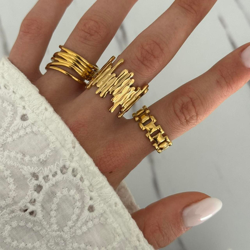 Set of 3 Gold Rings