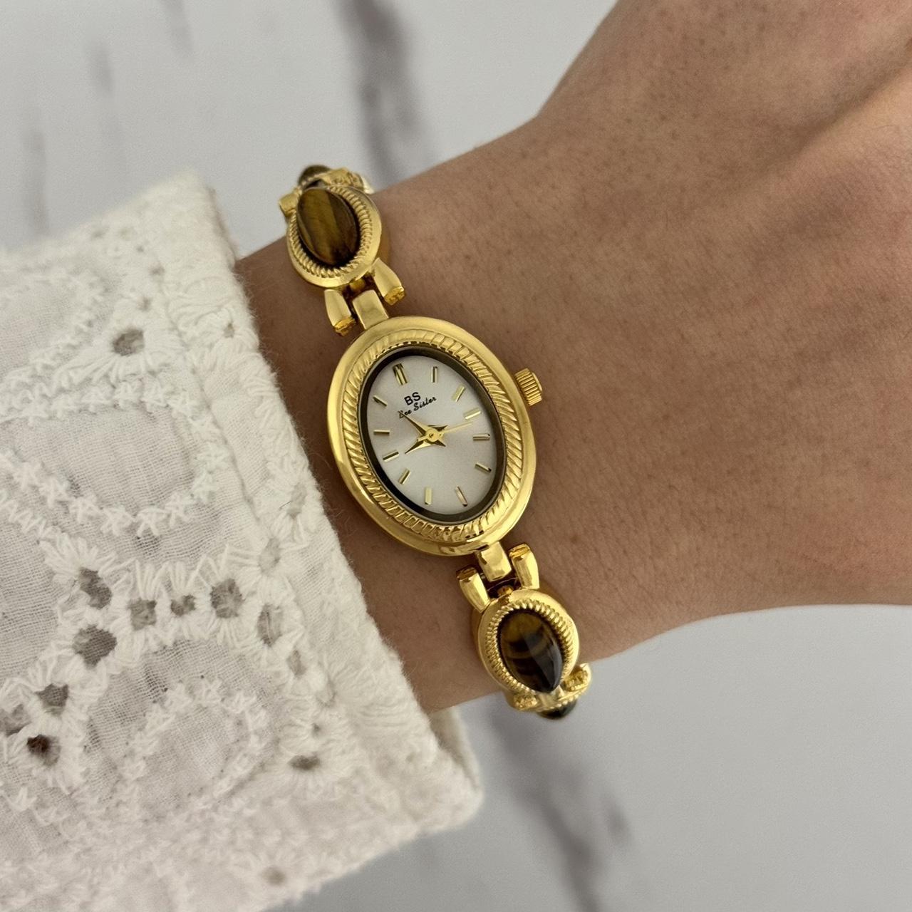 Watch Gold/Brown stones