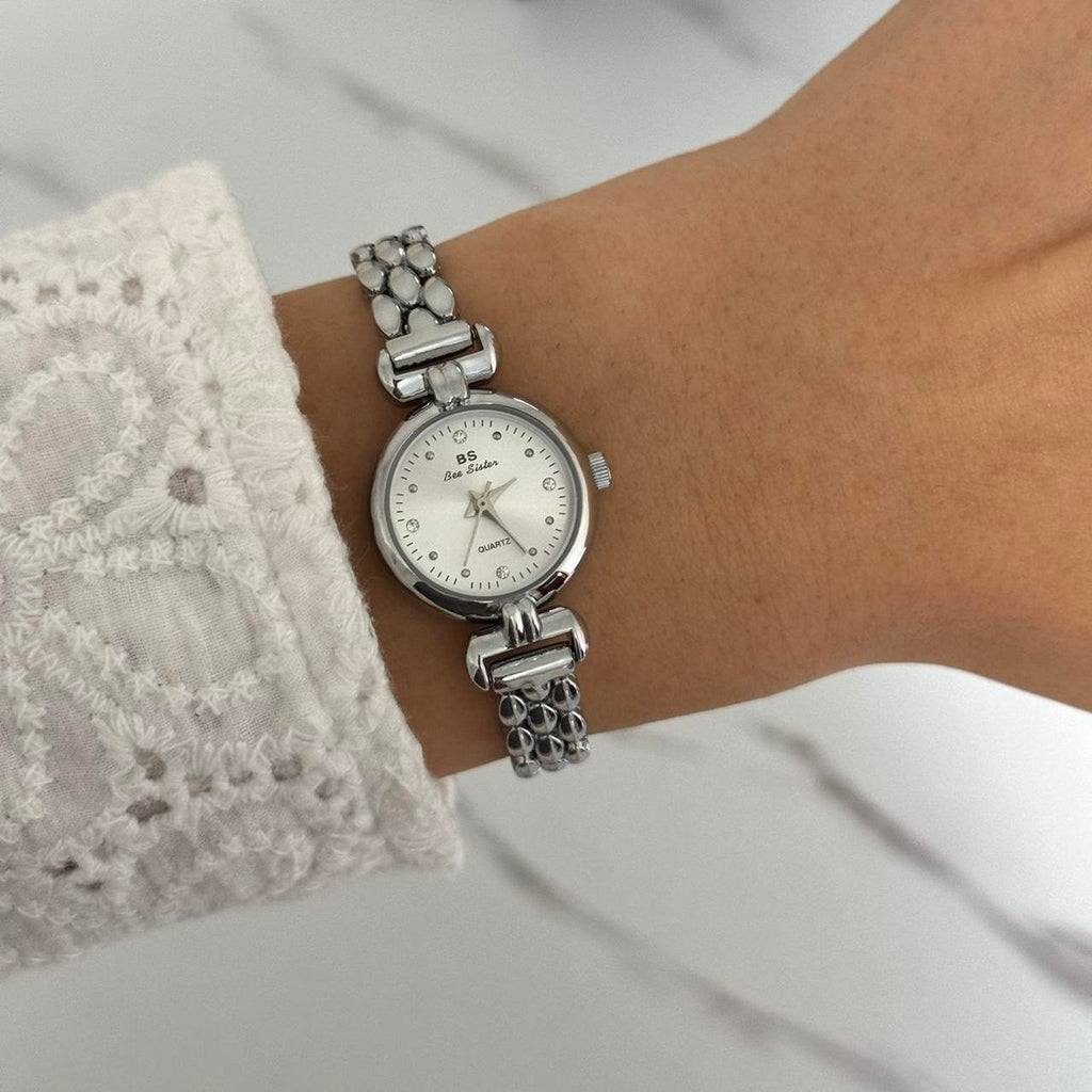 Vintage Inspired Mini Silver Watch