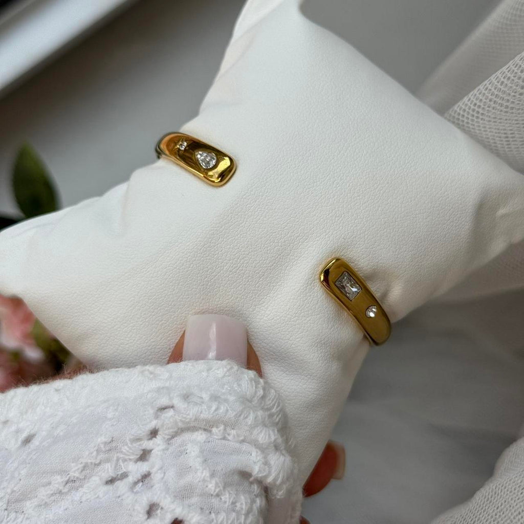 Gold Star Bracelet Zircon Stone