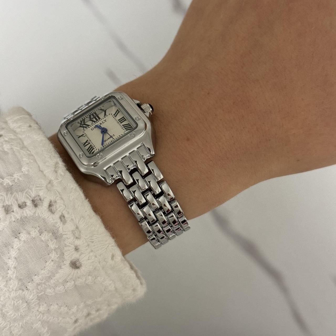 Vintage Style Square Silver Watch