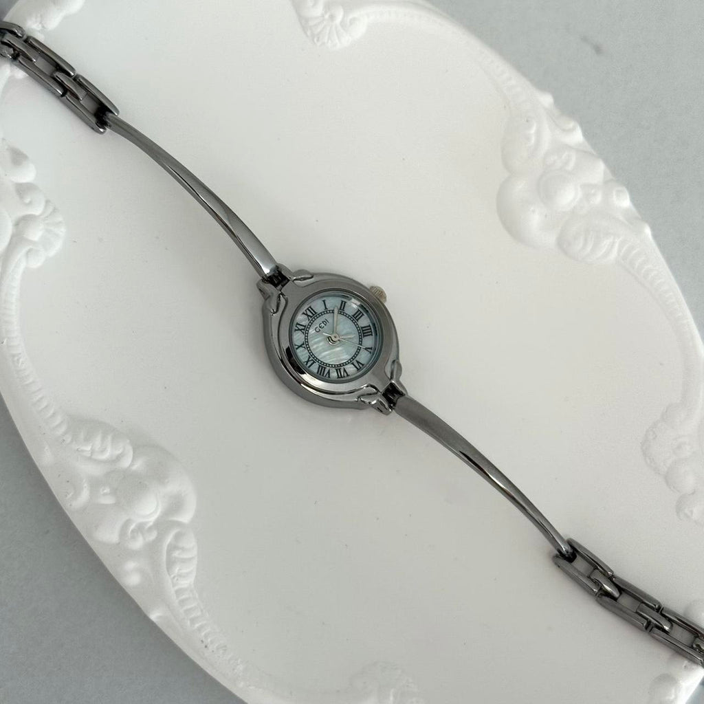 Silver Baby Blue Mini Watch