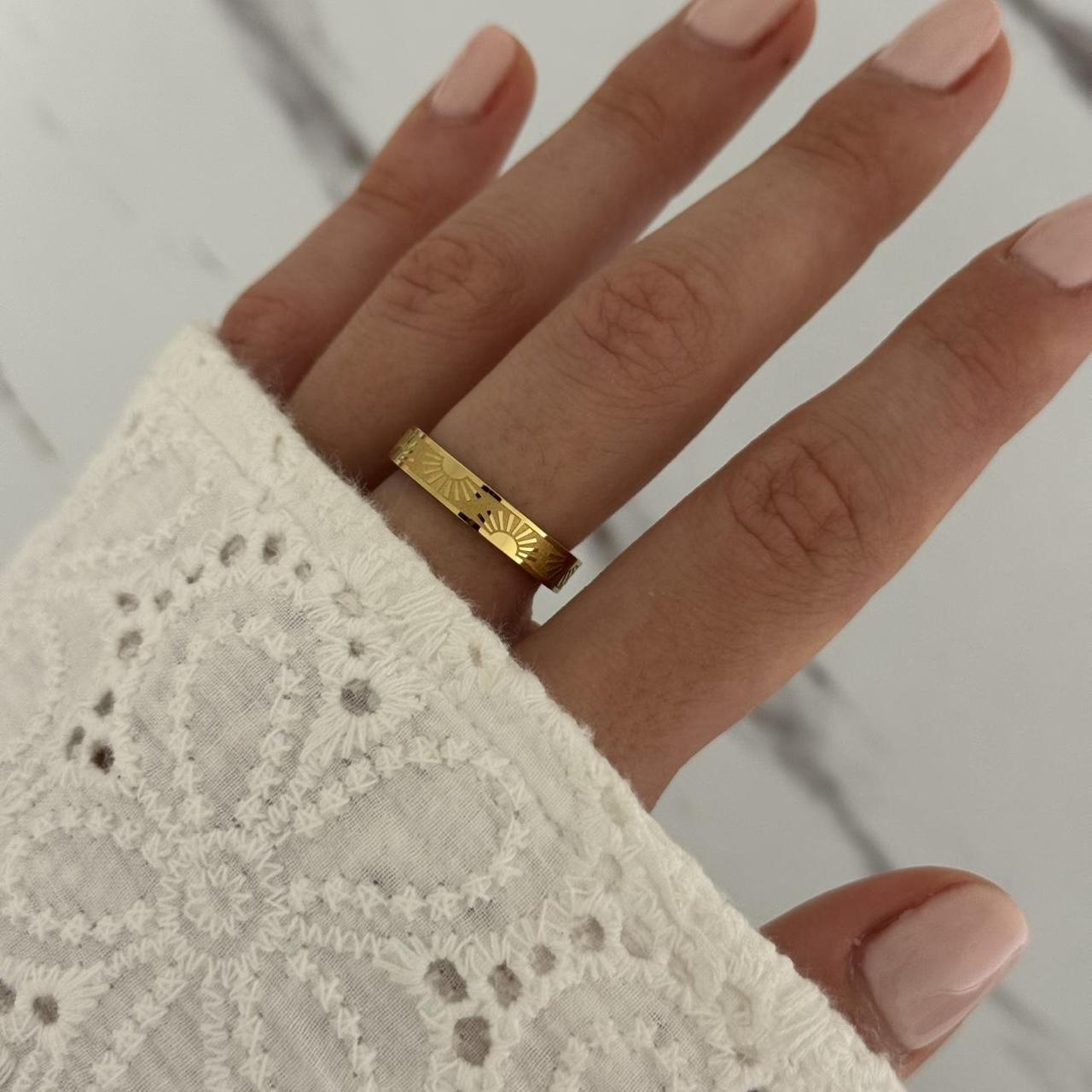 Gold Ring With Sun