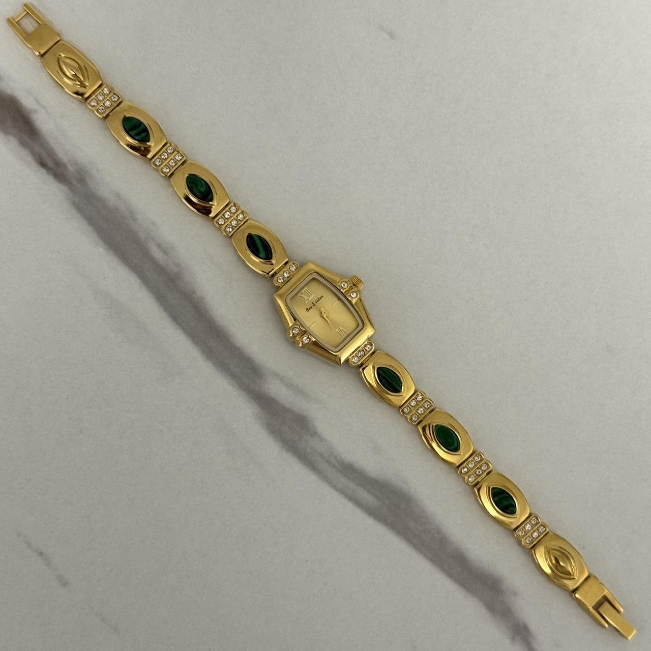 Gold/Multicolour Stones Watch