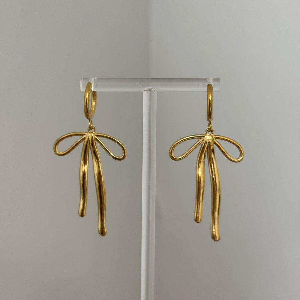 Gold Bow Earrings