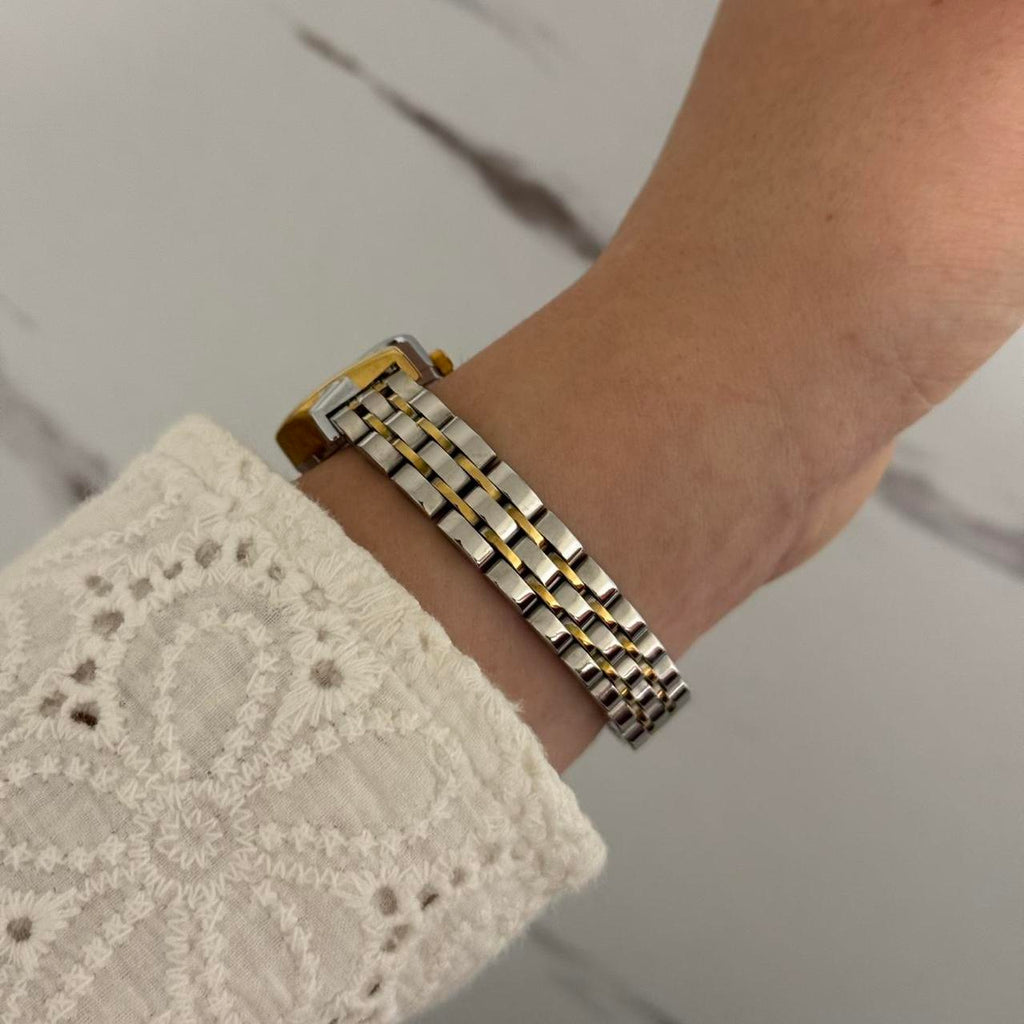 Two Tone Round Gold/Silver Watch