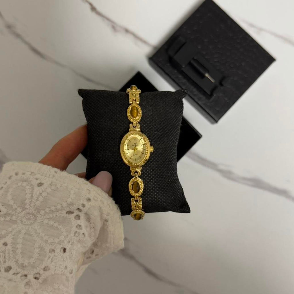 Elina Brown Natural Stone Watch