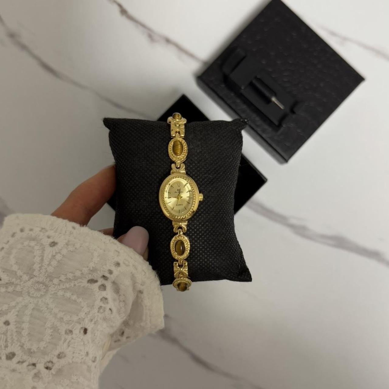 Elina Brown Natural Stone Watch