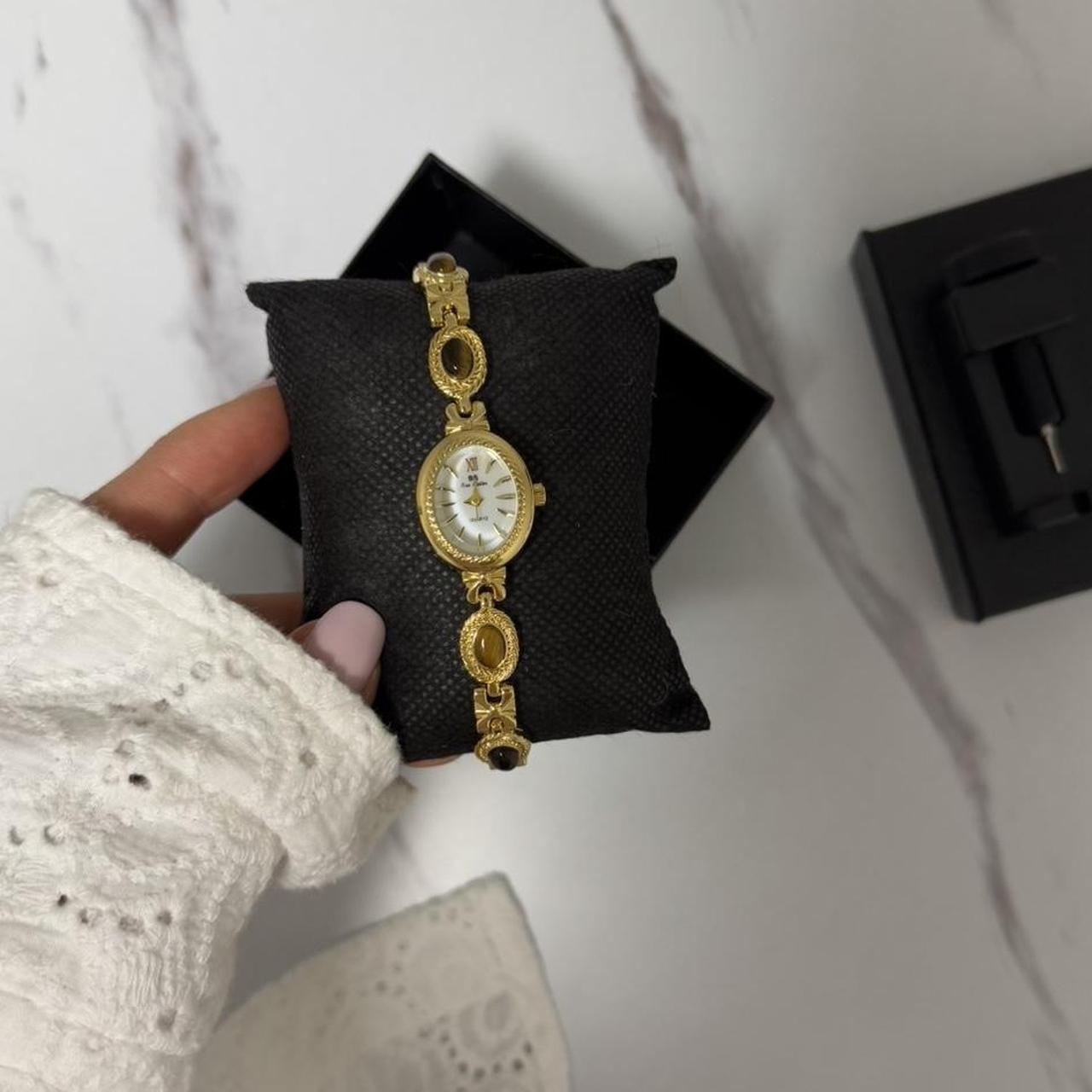 Elina Watch Brown Natural Stone