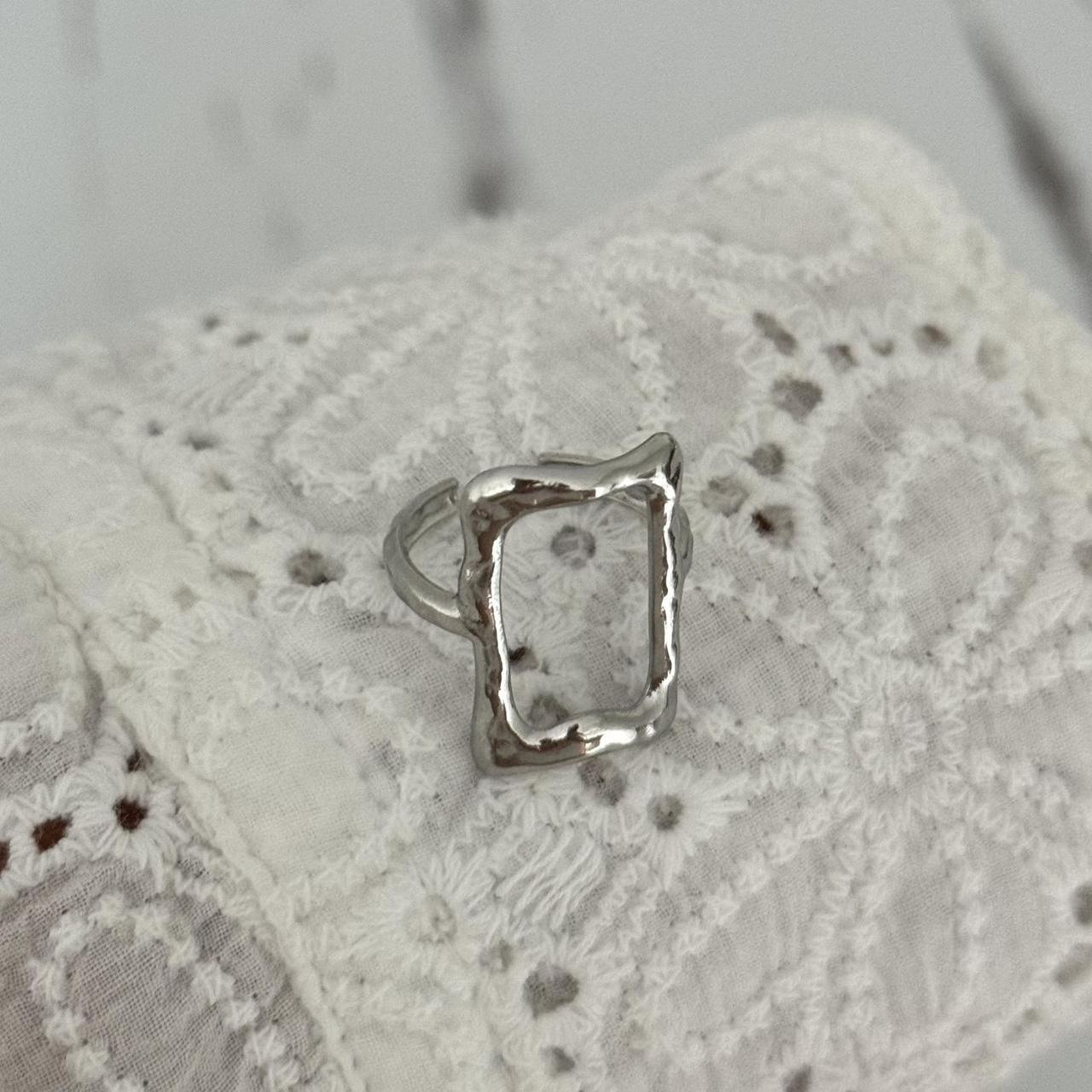 Vintage Vibe Square Silver Ring
