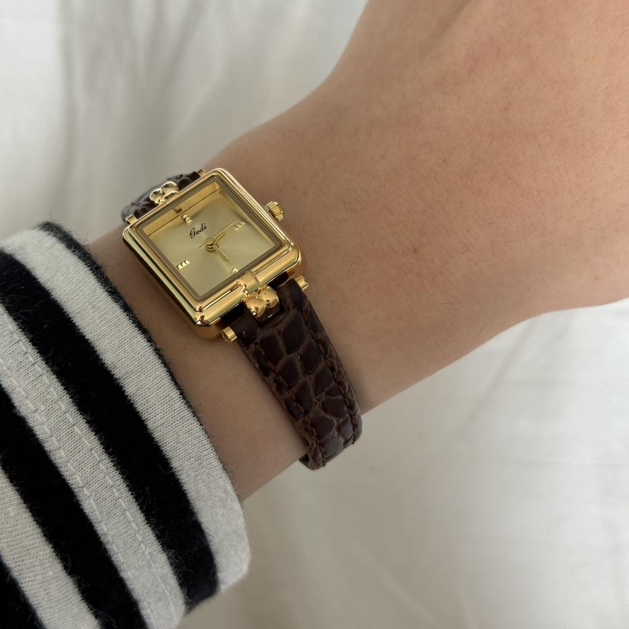 Square Brown/Gold Watch