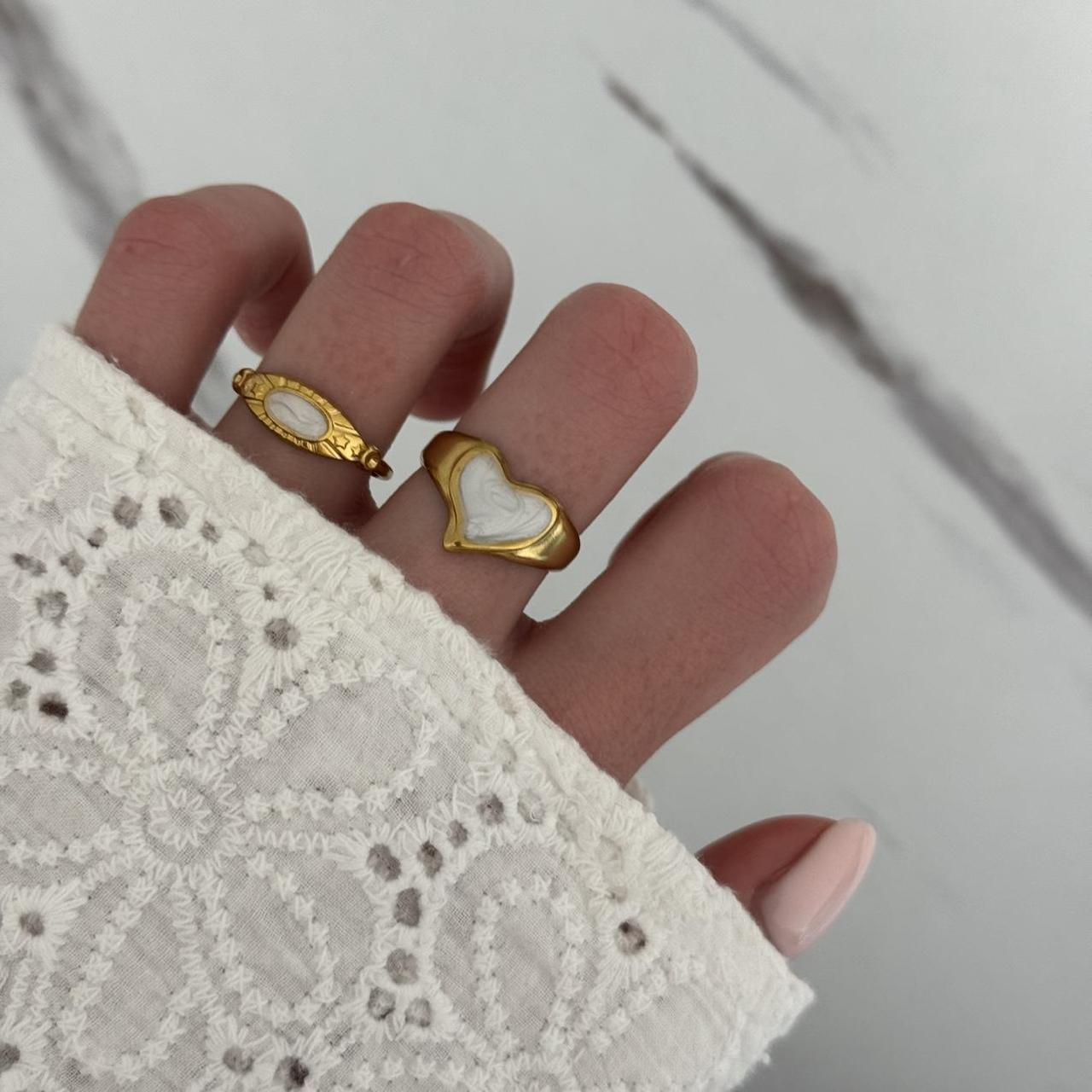 Set 2 Gold/White Rings