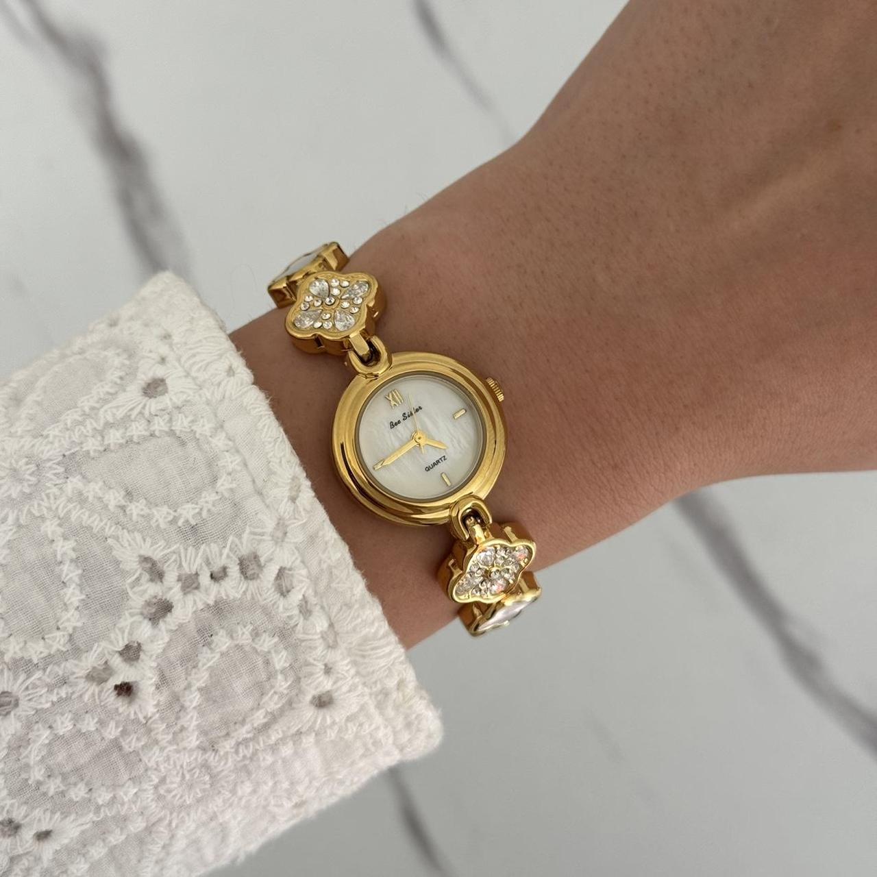 Gold Watch Zircon Stones