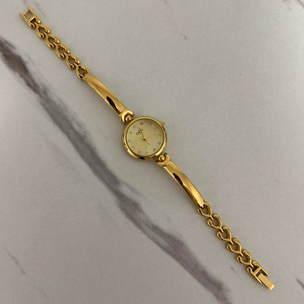 Round Gold Watch