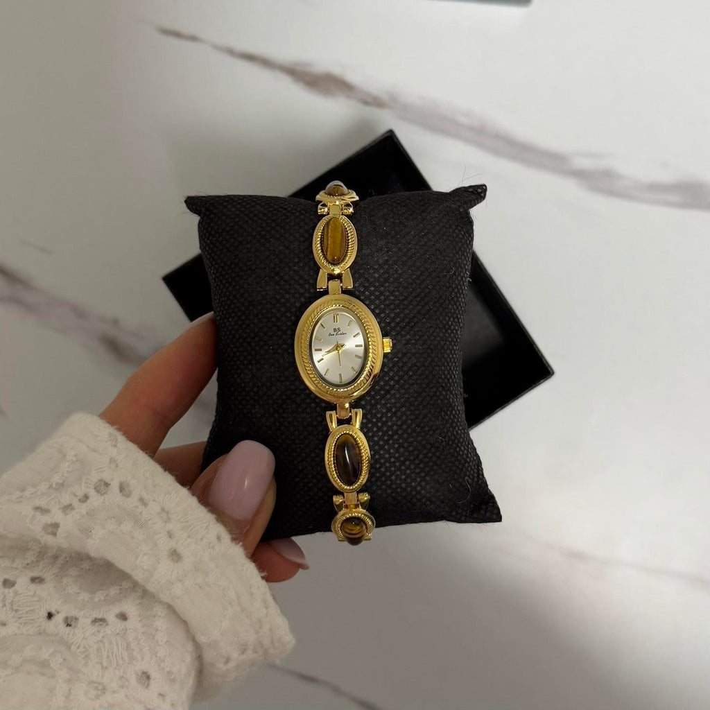 Watch Gold/Brown stones