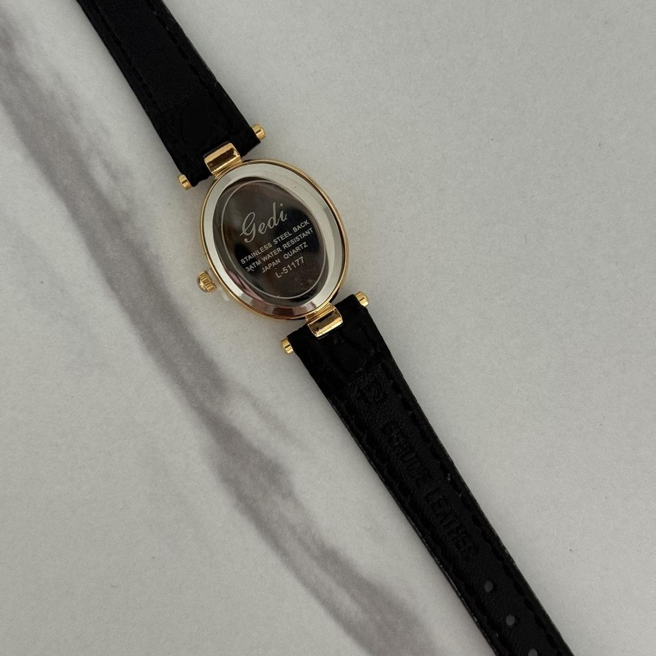 Oval Black/Gold Watch